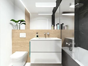 Projekt 24 - Średnia bez okna łazienka, styl nowoczesny - zdjęcie od PASS architekci