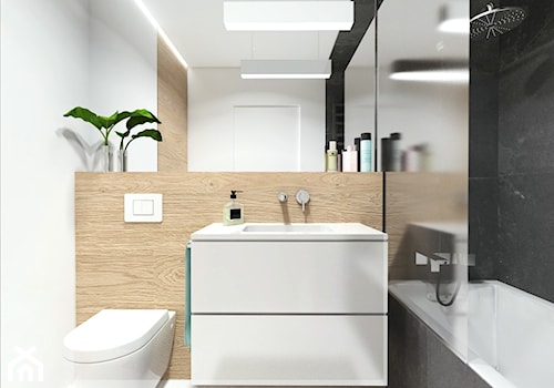 Projekt 24 - Średnia bez okna łazienka, styl nowoczesny - zdjęcie od PASS architekci