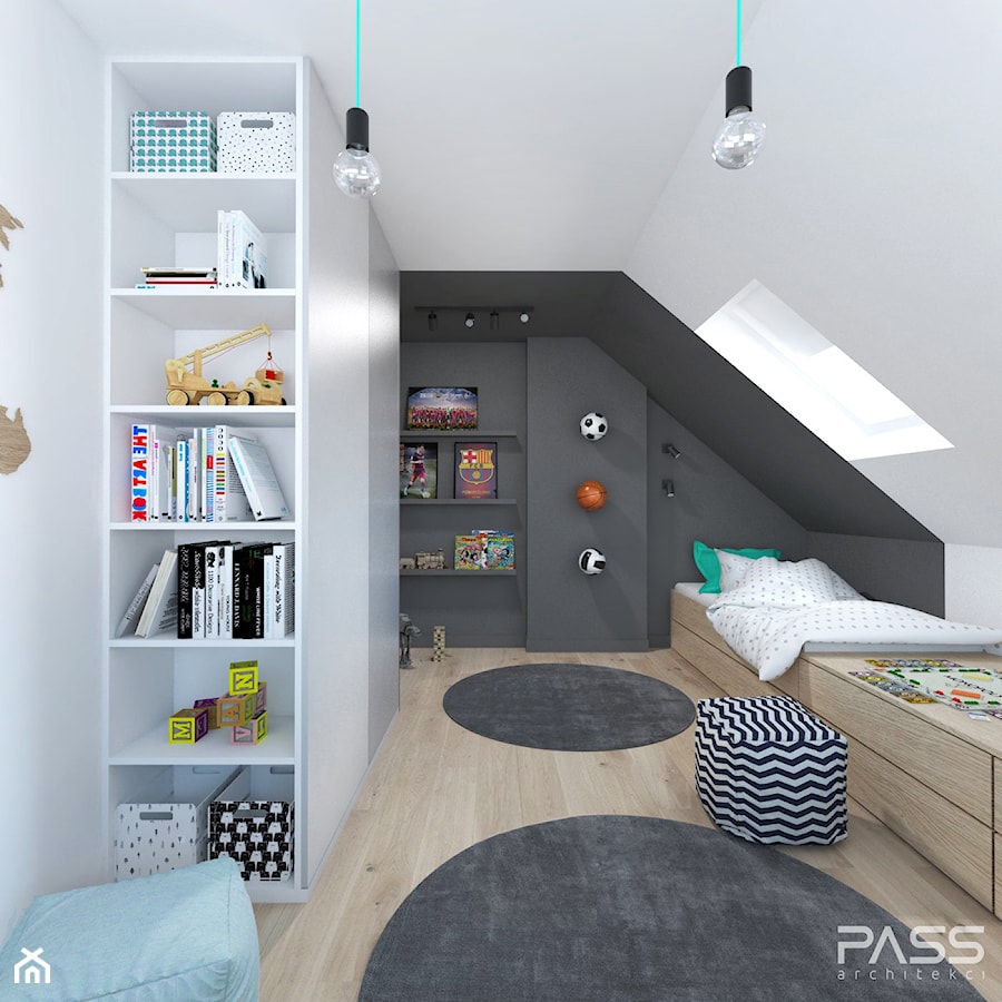 Projekt 32 - Pokój dziecka, styl nowoczesny - zdjęcie od PASS architekci