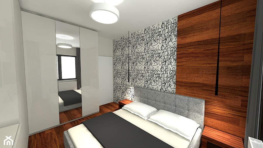 projekt nowoczesnego apartamentu - Sypialnia, styl nowoczesny - zdjęcie od pracowania projektowa Danieli Czachowskiej