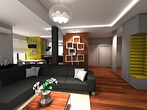 projekt nowoczesnego apartamentu - Salon, styl nowoczesny - zdjęcie od pracowania projektowa Danieli Czachowskiej