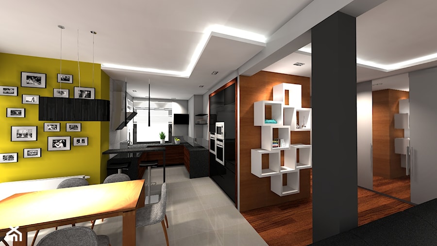 projekt nowoczesnego apartamentu - Kuchnia, styl nowoczesny - zdjęcie od pracowania projektowa Danieli Czachowskiej