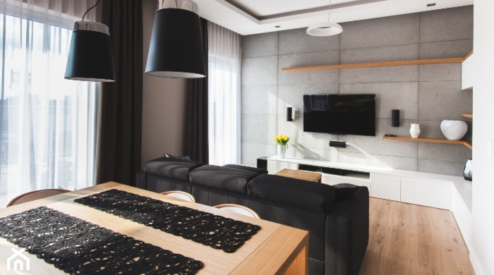 nowoczesny apartament - Salon, styl nowoczesny - zdjęcie od pracowania projektowa Danieli Czachowskiej