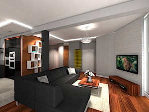 projekt nowoczesnego apartamentu - Salon, styl nowoczesny - zdjęcie od pracowania projektowa Danieli Czachowskiej