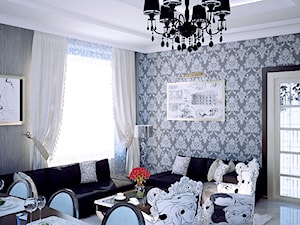 Nicolina Mountain House Moscow - Salon, styl glamour - zdjęcie od Shtantke Interior Design