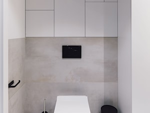 projekt mieszkania w Luboniu - Mała na poddaszu bez okna łazienka, styl minimalistyczny - zdjęcie od marina suchorska architektura wnętrz