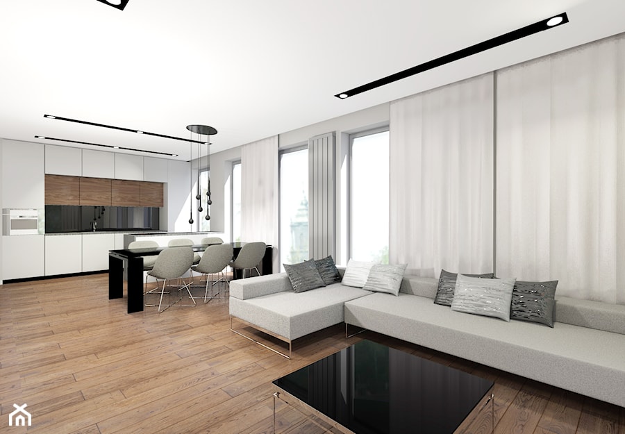 mieszkanie z Clintem - Salon, styl nowoczesny - zdjęcie od marina suchorska architektura wnętrz
