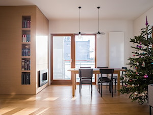 realizacja mieszkania w Poznaniu - Średnia szara jadalnia jako osobne pomieszczenie, styl nowoczesny - zdjęcie od marina suchorska architektura wnętrz