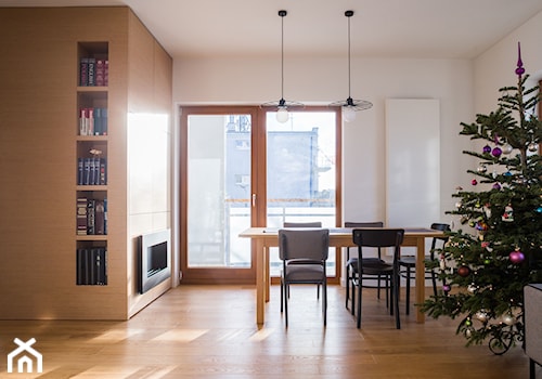 realizacja mieszkania w Poznaniu - Średnia szara jadalnia jako osobne pomieszczenie, styl nowoczesny - zdjęcie od marina suchorska architektura wnętrz