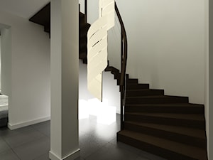 Projekt domu w Dębieńku - Średni biały hol / przedpokój, styl minimalistyczny - zdjęcie od marina suchorska architektura wnętrz