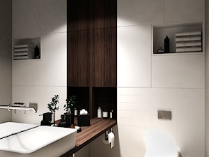 projekt domu w Poznaniu - Mała na poddaszu bez okna łazienka, styl nowoczesny - zdjęcie od marina suchorska architektura wnętrz