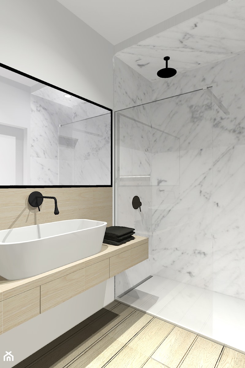 mała łazienka - Łazienka, styl minimalistyczny - zdjęcie od marina suchorska architektura wnętrz