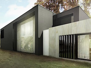 Średnie jednopiętrowe nowoczesne domy murowane, styl minimalistyczny - zdjęcie od Reform Architekt Marcin Tomaszewski