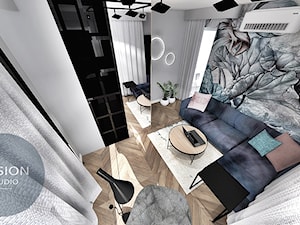 Mieszkanie dla studentów /Warszawa - Salon, styl nowoczesny - zdjęcie od Fusion- projektowanie i aranżacja wnętrz