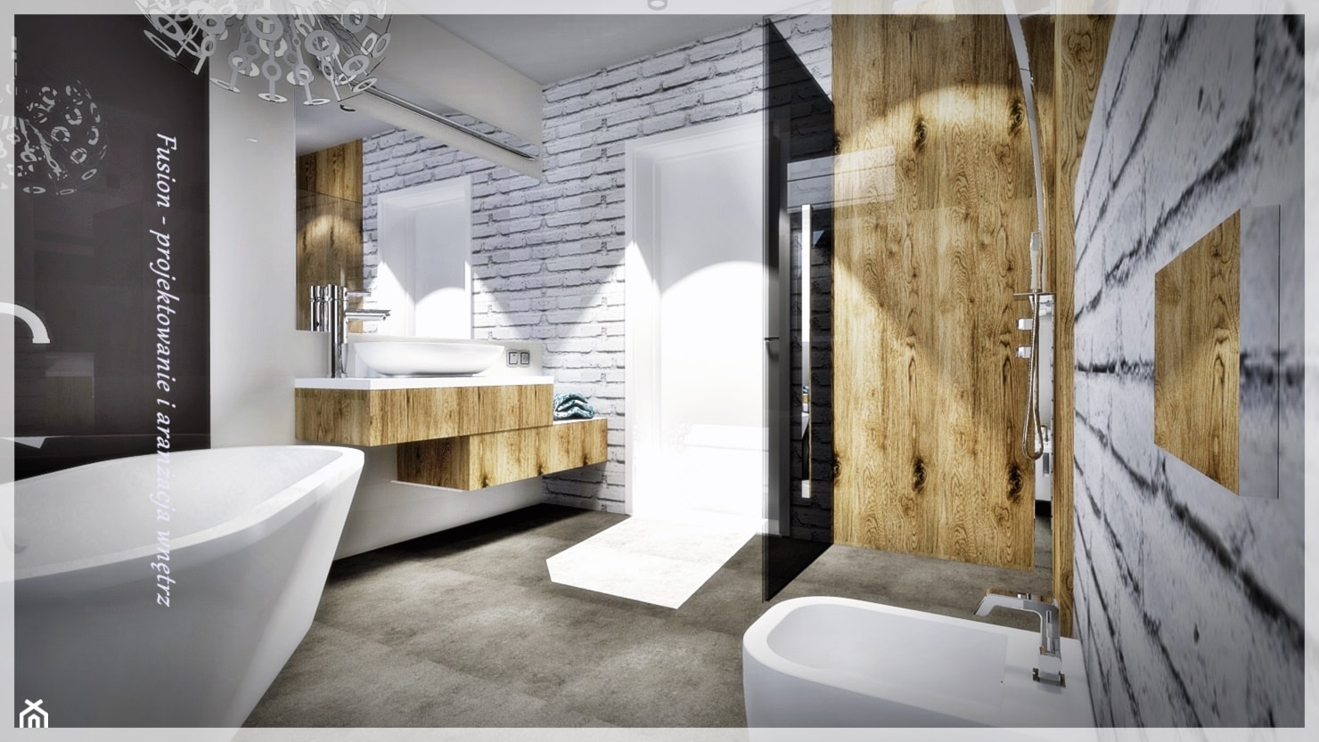 Łazienka w stylu skandynawskim - zdjęcie od Fusion- projektowanie i aranżacja wnętrz - Homebook