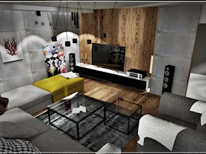 Salon loft - zdjęcie od Fusion- projektowanie i aranżacja wnętrz