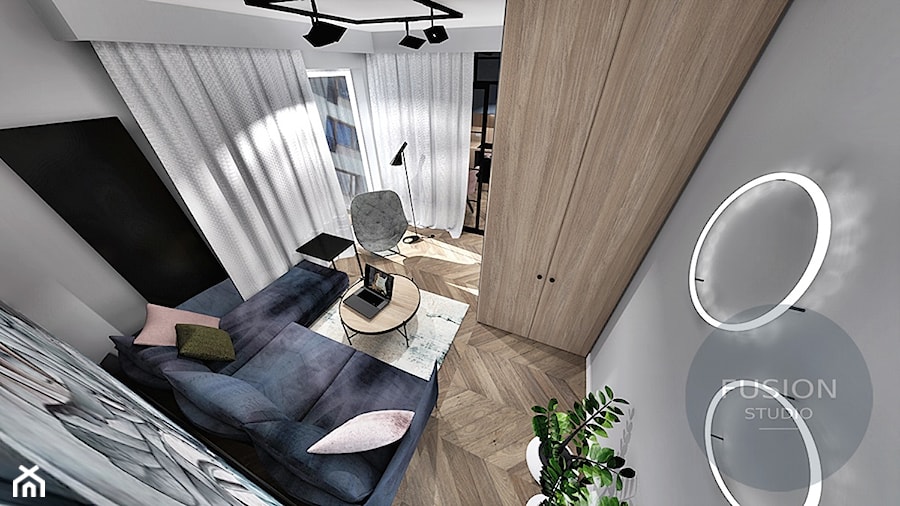 Mieszkanie dla studentów /Warszawa - Pokój dziecka, styl nowoczesny - zdjęcie od Fusion- projektowanie i aranżacja wnętrz