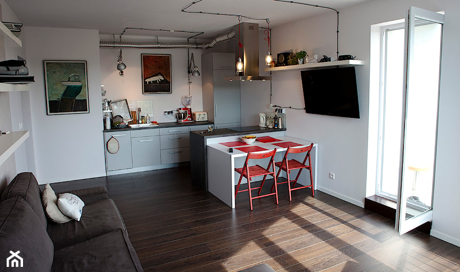 Industrialne mieszkanie z obrazami - Kuchnia - zdjęcie od Studio Projektowe RoRO interior + design