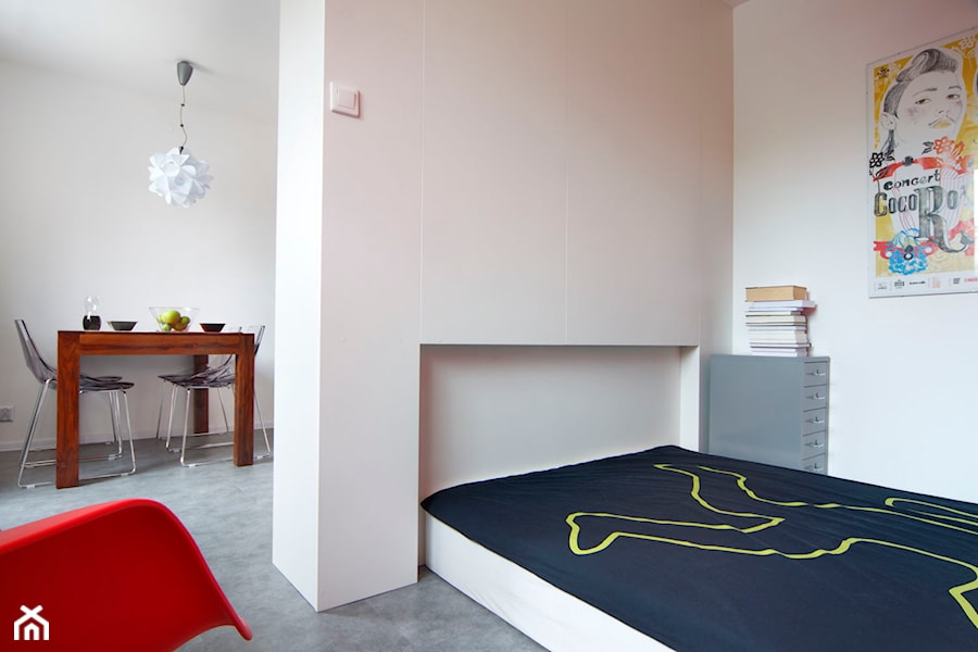 Kawalerka - Sypialnia, styl nowoczesny - zdjęcie od Studio Projektowe RoRO interior + design