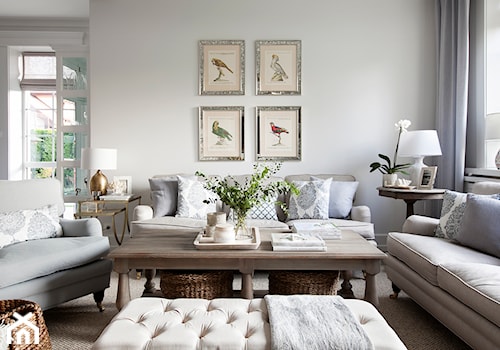 Dom styl Hamptons - Średni biały salon, styl tradycyjny - zdjęcie od WWW.STUDIO-INACZEJ.PL