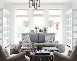 Dom styl Hamptons - Średni biały salon, styl tradycyjny - zdjęcie od WWW.STUDIO-INACZEJ.PL - Homebook