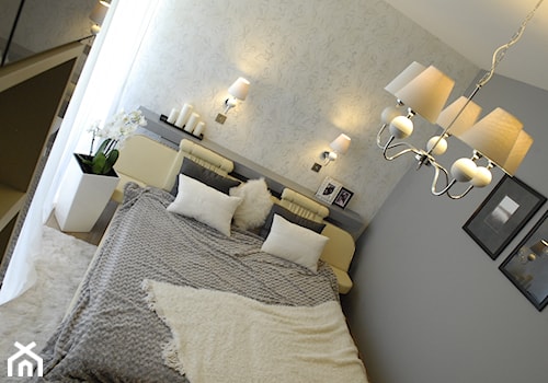 Mieszkanie Stabłowice - Mała szara sypialnia, styl tradycyjny - zdjęcie od Design Plus Dorota Pawłowska