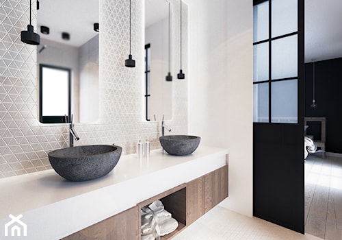 Dom we Francji - Średnia łazienka, styl nowoczesny - zdjęcie od COI Pracownia Architektury Wnętrz