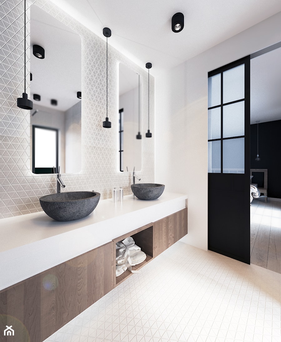 Dom we Francji - Średnia łazienka, styl nowoczesny - zdjęcie od COI Pracownia Architektury Wnętrz