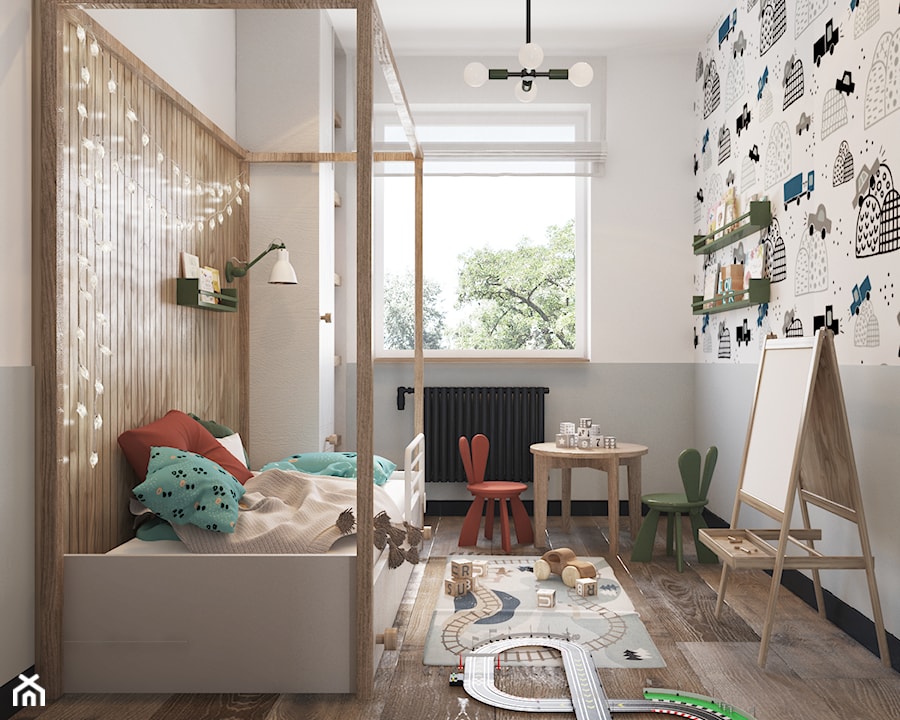 AA Apartament 90m2 Warszawa, 20189 - Pokój dziecka, styl nowoczesny - zdjęcie od COI Pracownia Architektury Wnętrz