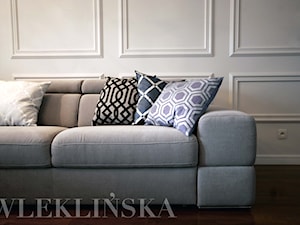 Mieszkanie w Gdańsku na Wzgórzu Focha - Mały biały salon, styl nowoczesny - zdjęcie od WLEKLIŃSKA WNĘTRZA