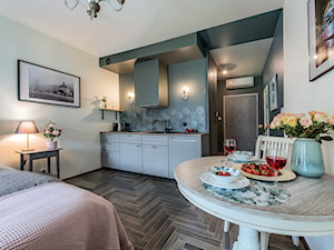 Projekt małego mieszkania 27m2 - Kuchnia, styl prowansalski - zdjęcie od AnEd Design - stylizacja wnętrz/home staging/fotografia wnętrz