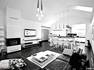 BLACK & WHITE metamorfoza - Salon, styl nowoczesny - zdjęcie od KLIFF DESIGN