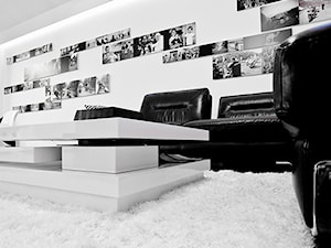 BLACK & WHITE - Salon, styl minimalistyczny - zdjęcie od KLIFF DESIGN