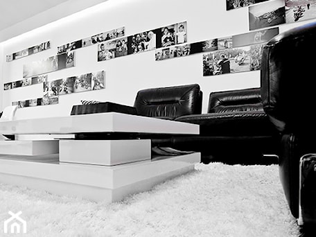 Aranżacje wnętrz - Salon: BLACK & WHITE - Salon, styl minimalistyczny - KLIFF DESIGN. Przeglądaj, dodawaj i zapisuj najlepsze zdjęcia, pomysły i inspiracje designerskie. W bazie mamy już prawie milion fotografii!