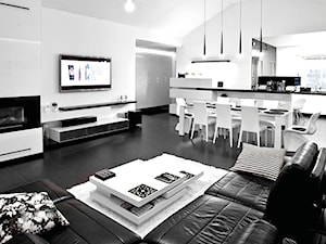 BLACK & WHITE - Salon, styl nowoczesny - zdjęcie od KLIFF DESIGN