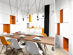 Apartament SQUARE ORANGE - Jadalnia, styl nowoczesny - zdjęcie od KLIFF DESIGN