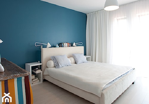 Ctrl FOLK - Średnia niebieska sypialnia, styl nowoczesny - zdjęcie od KLIFF DESIGN