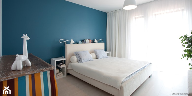 Ctrl FOLK - Średnia niebieska sypialnia, styl nowoczesny - zdjęcie od KLIFF DESIGN