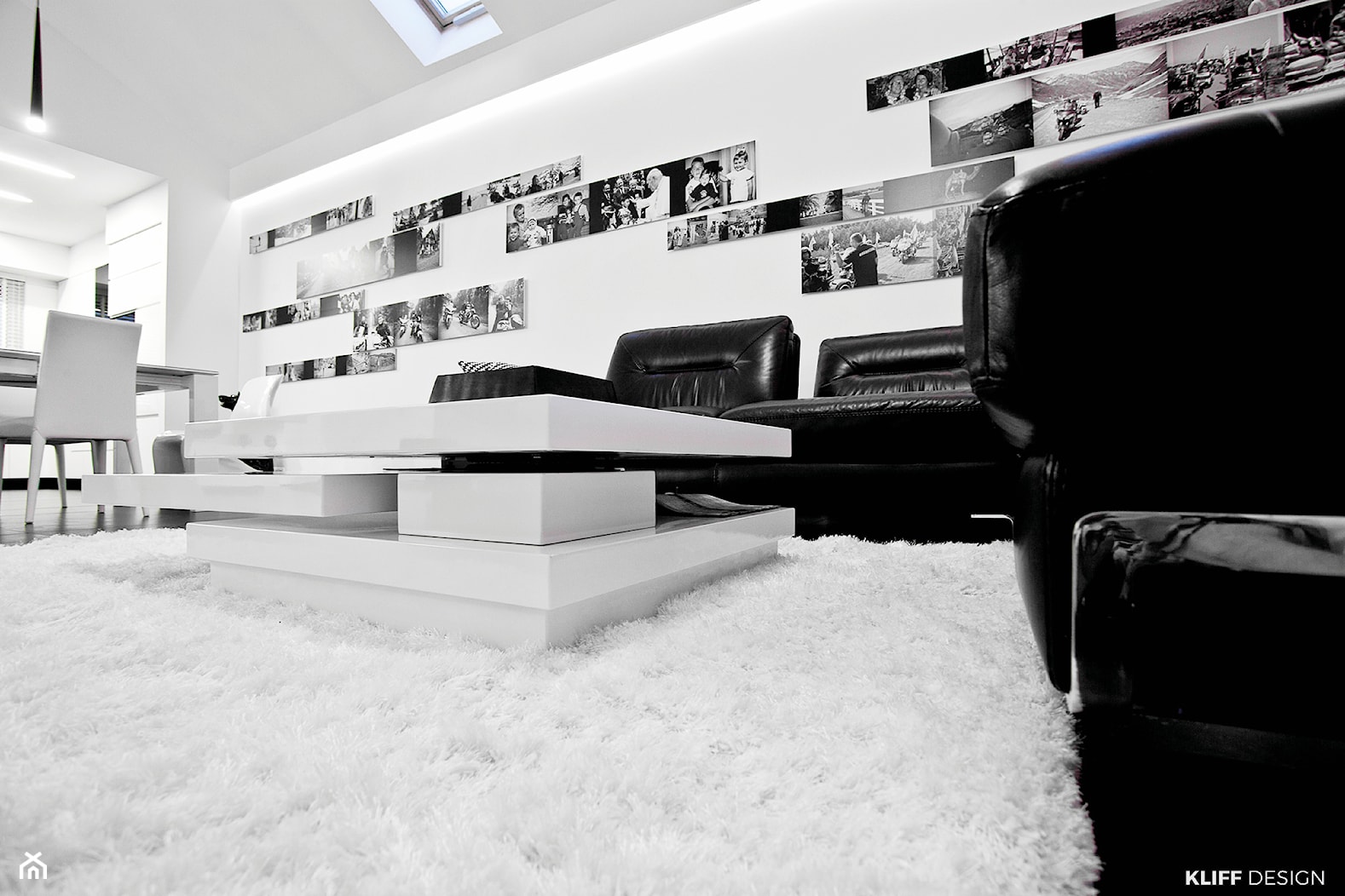 BLACK & WHITE metamorfoza - Salon, styl nowoczesny - zdjęcie od KLIFF DESIGN - Homebook
