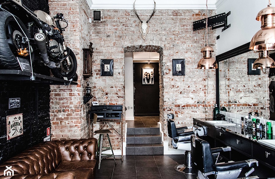 Barberian Academy & Barber Shop - zdjęcie od InMAGINE - Autorska Pracownia Projektowa, Warszawa