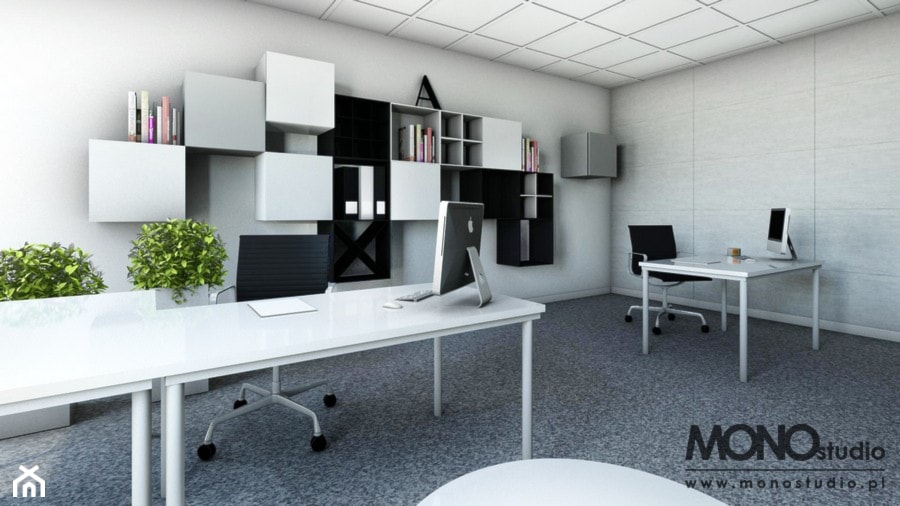Nowoczesna przestrzeń biurowa - zdjęcie od Monostudio Wnętrza - Homebook