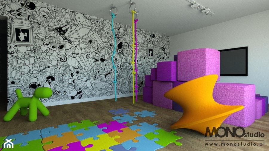 Odważna kolorystyka w pokoju dla młodego odkrywcy - zdjęcie od Monostudio Wnętrza - Homebook