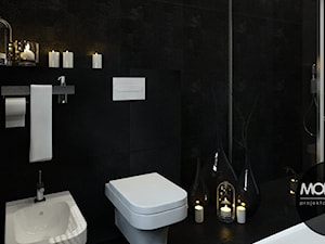 Łazienka z czarnym charakterem - zdjęcie od Monostudio Wnętrza