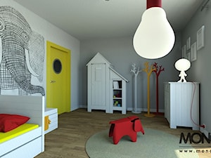 Oryginalny pokój z akcentem dla kreatywnego dzieciaka - zdjęcie od Monostudio Wnętrza