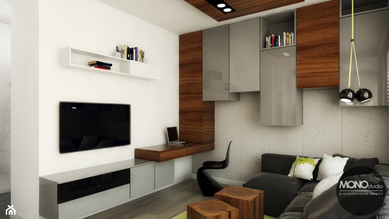 Urocze mieszkanie zaaranżowane w nowoczesnym stylu. - zdjęcie od Monostudio Wnętrza - Homebook