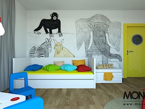 Oryginalny pokój z akcentem dla kreatywnego dzieciaka - zdjęcie od Monostudio Wnętrza