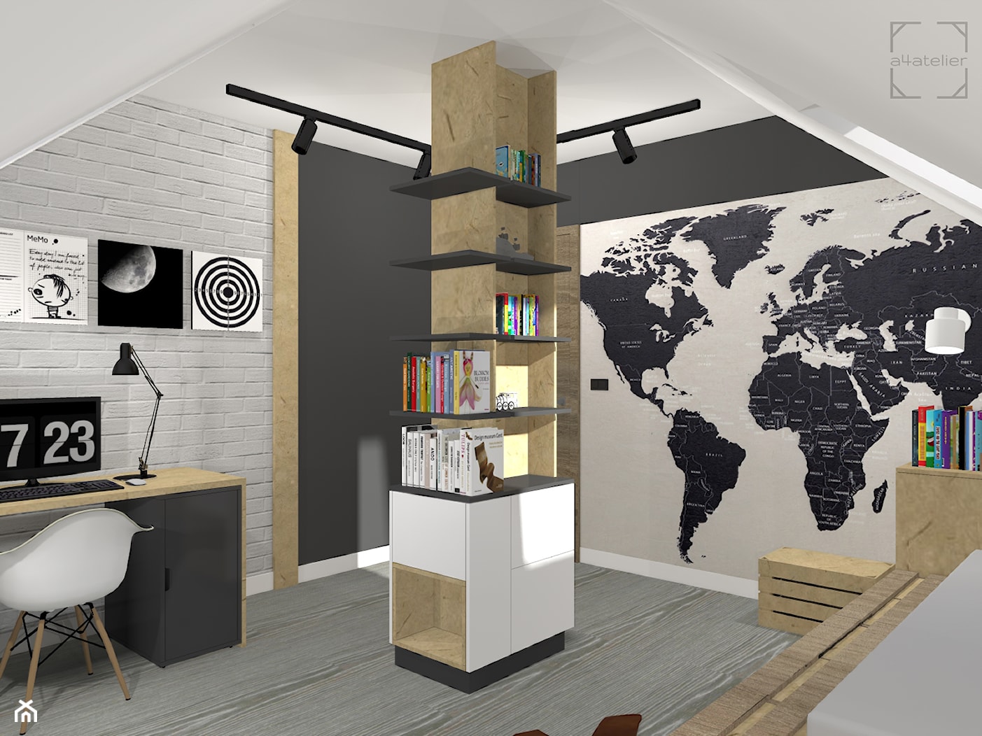 Projekt pokoju dla nastolatka - zdjęcie od A4 Atelier projektowanie wnętrz - Homebook