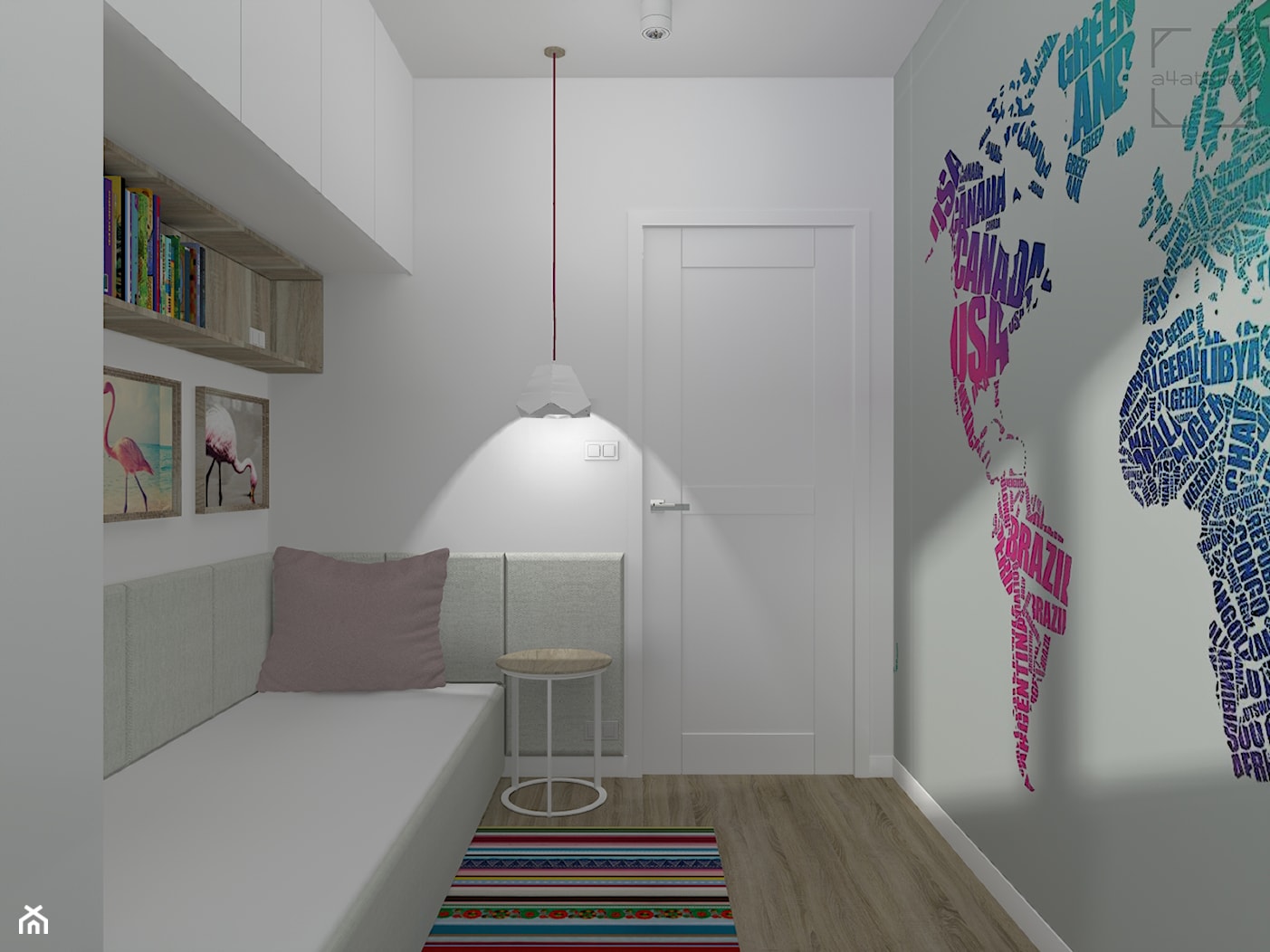 Projekt aranżacji mieszkania w stylu skandynawskim - Pułtusk - Pokój dziecka, styl nowoczesny - zdjęcie od A4 Atelier projektowanie wnętrz - Homebook