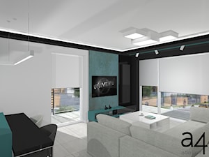 Projekt aranżacji salonu - zdjęcie od A4 Atelier projektowanie wnętrz