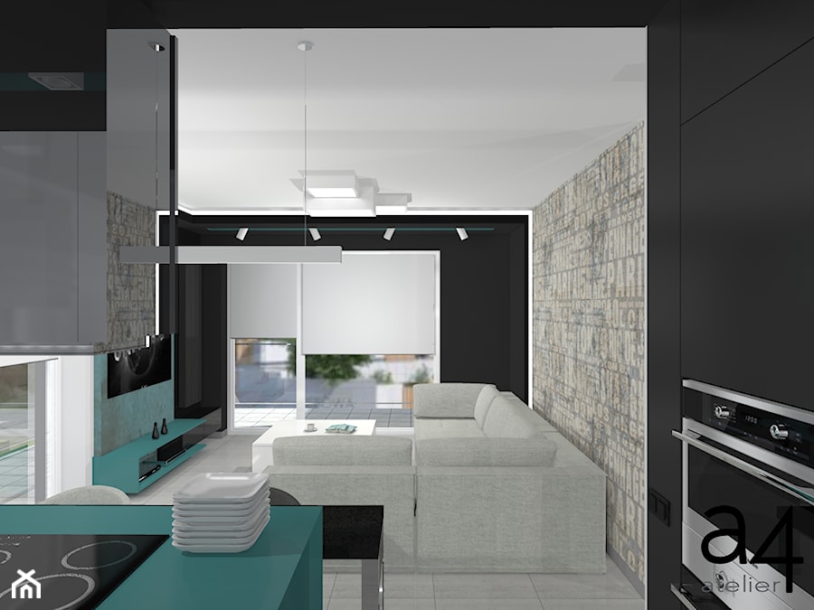 Mieszkanie dla singla - Kuchnia, styl nowoczesny - zdjęcie od A4 Atelier projektowanie wnętrz